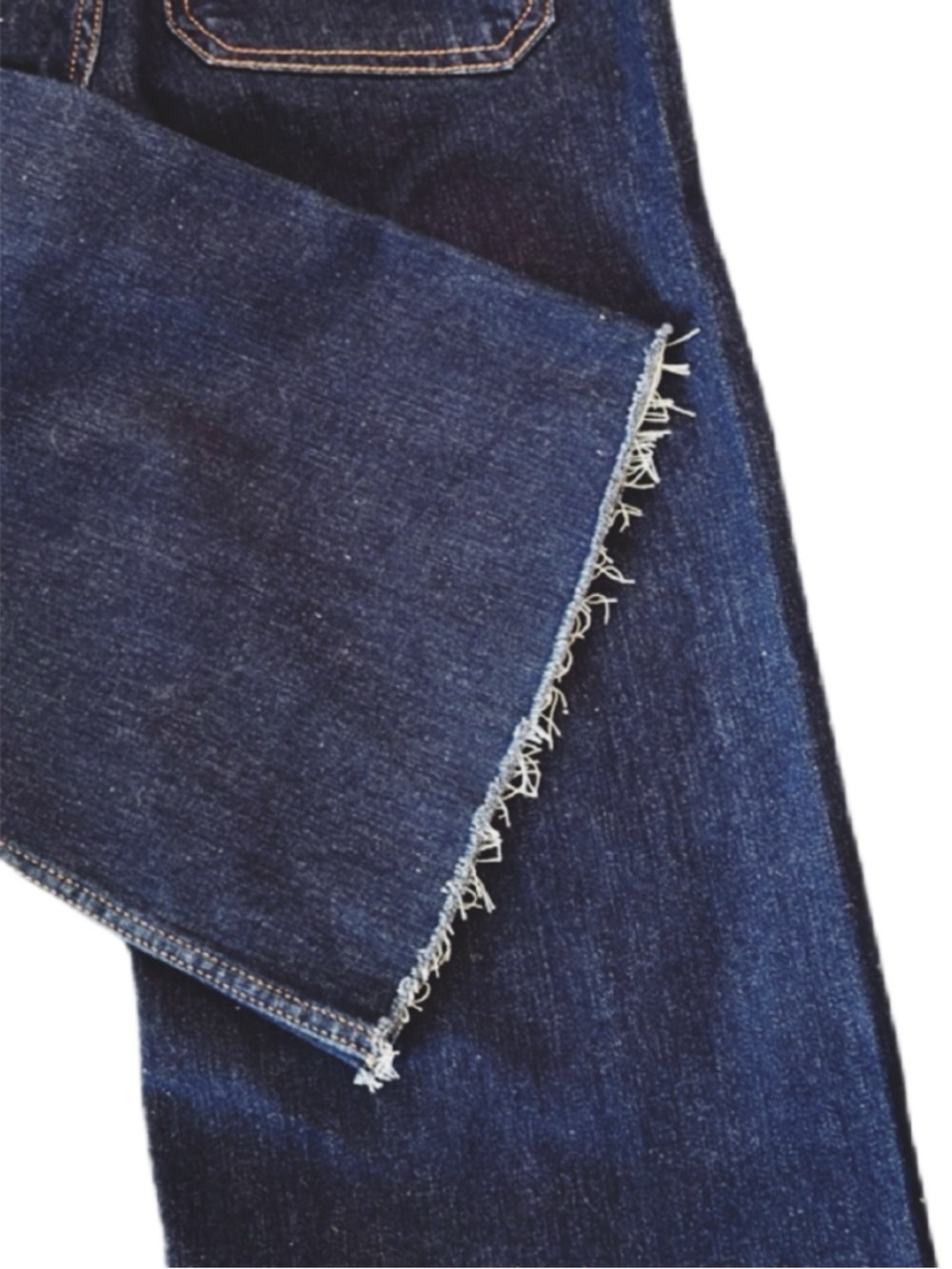 New ZARA Marine Straight Wide Leg High Waist Patch Pocket Dark Blue Jeans 4 - Picture 13 of 14